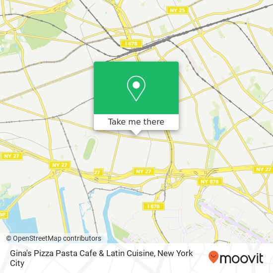 Gina's Pizza Pasta Cafe & Latin Cuisine map