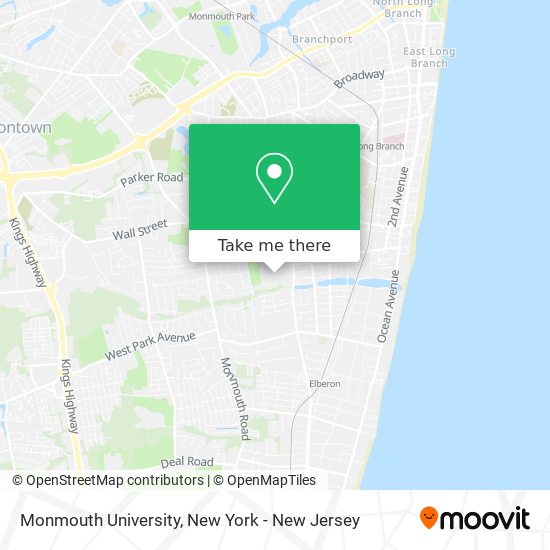 Monmouth University map