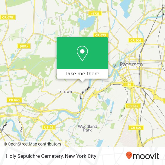 Mapa de Holy Sepulchre Cemetery