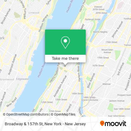 Broadway & 157th St map