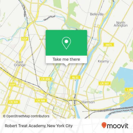 Robert Treat Academy map