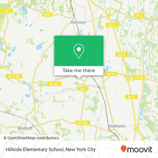 Hillside Elementary School map