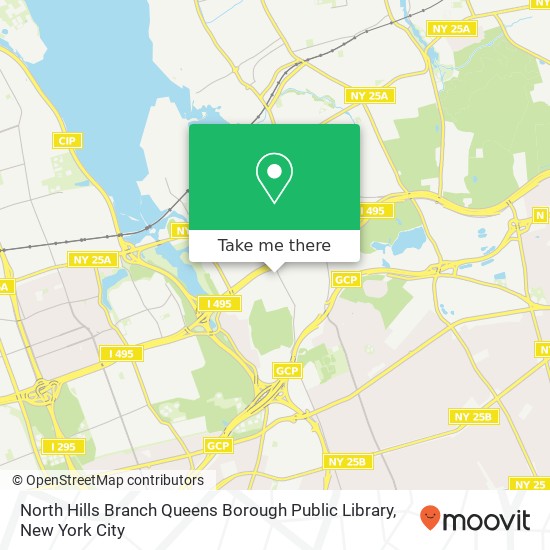 North Hills Branch Queens Borough Public Library map
