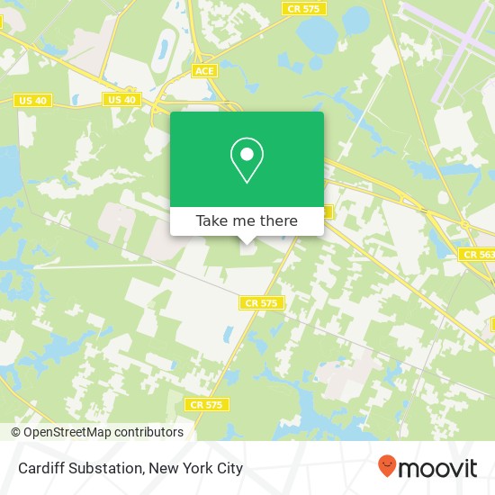 Mapa de Cardiff Substation