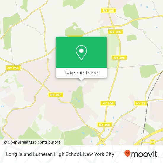 Long Island Lutheran High School map