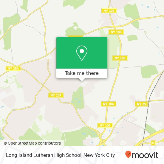 Mapa de Long Island Lutheran High School