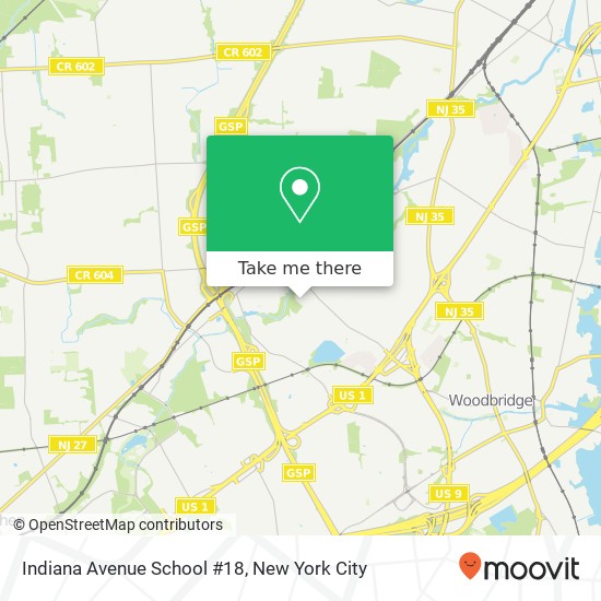 Indiana Avenue School #18 map
