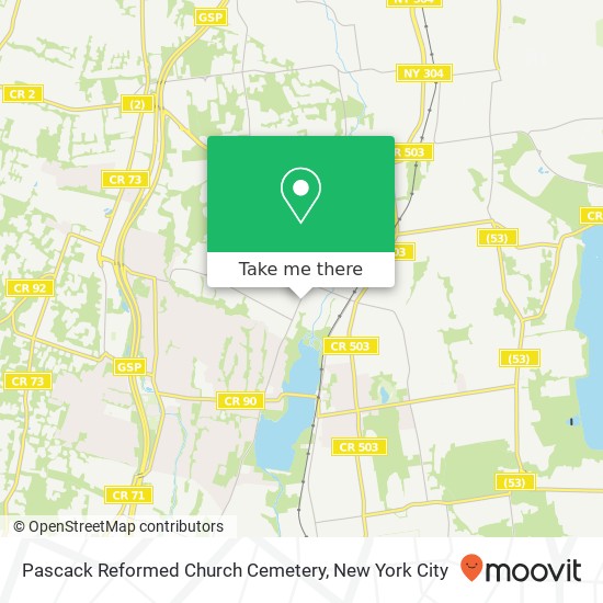 Pascack Reformed Church Cemetery map