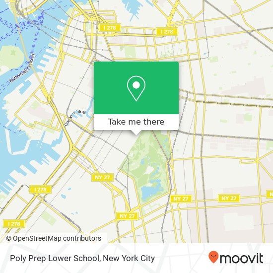 Mapa de Poly Prep Lower School