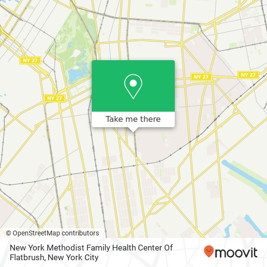 New York Methodist Family Health Center Of Flatbrush map