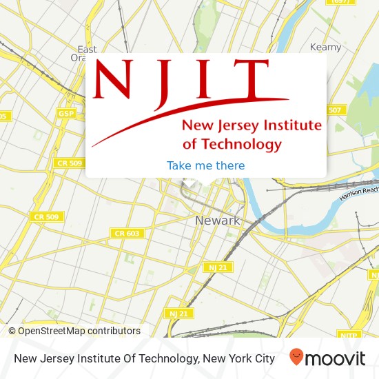 Mapa de New Jersey Institute Of Technology