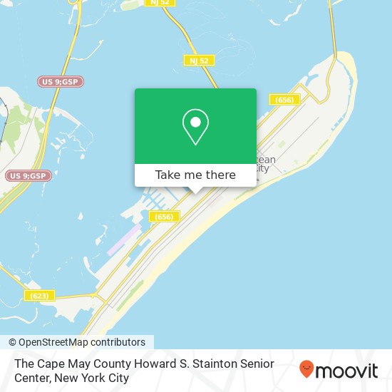 The Cape May County Howard S. Stainton Senior Center map