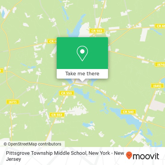 Pittsgrove Township Middle School map