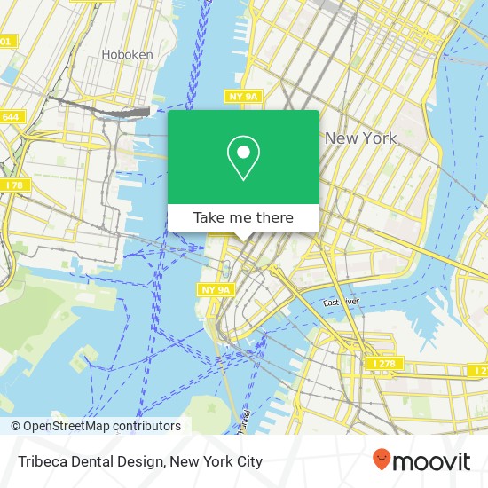 Tribeca Dental Design map