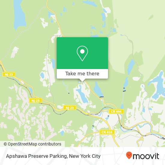 Apshawa Preserve Parking map