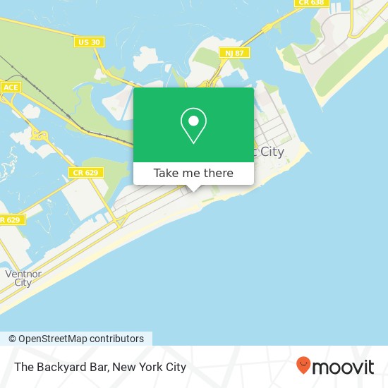 The Backyard Bar map