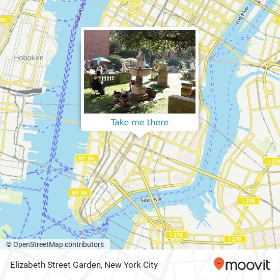 Mapa de Elizabeth Street Garden