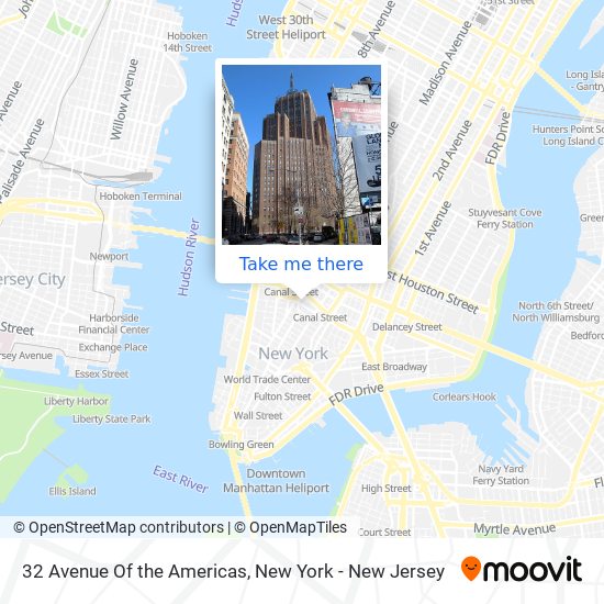 32 Avenue Of the Americas map