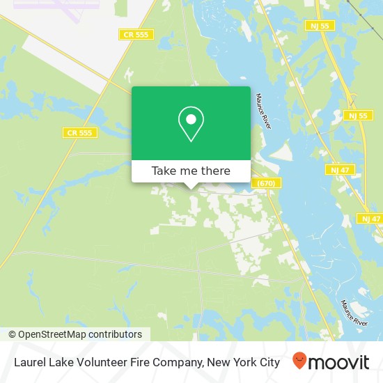 Mapa de Laurel Lake Volunteer Fire Company