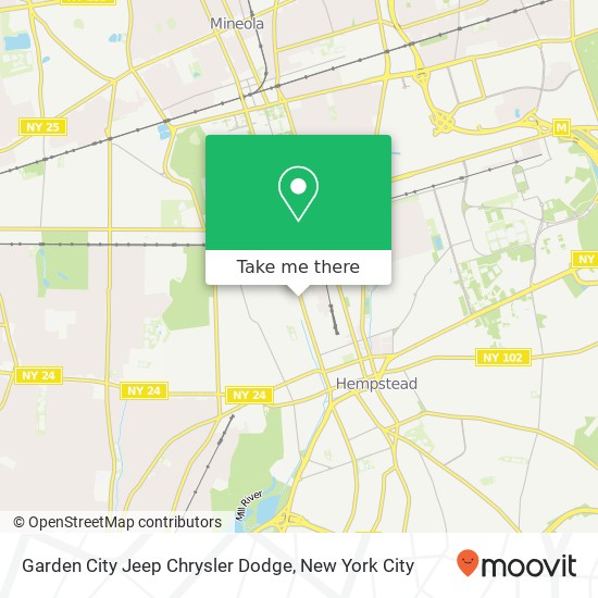 Garden City Jeep Chrysler Dodge map