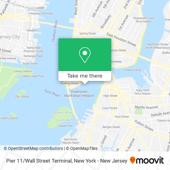 Pier 11/Wall Street Terminal map