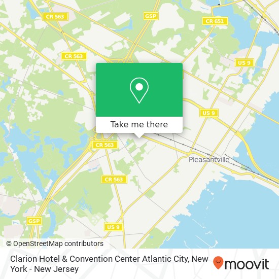 Clarion Hotel & Convention Center Atlantic City map