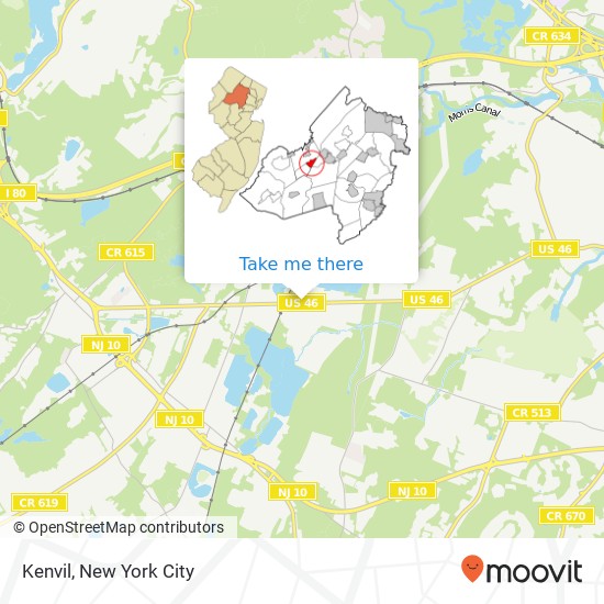 Mapa de Kenvil