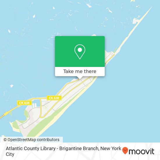 Atlantic County Library - Brigantine Branch map