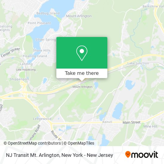 NJ Transit Mt. Arlington map