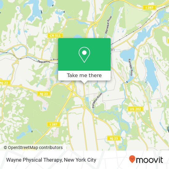 Mapa de Wayne Physical Therapy