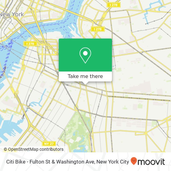 Mapa de Citi Bike - Fulton St & Washington Ave
