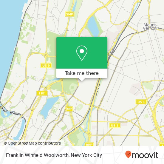 Franklin Winfield Woolworth map