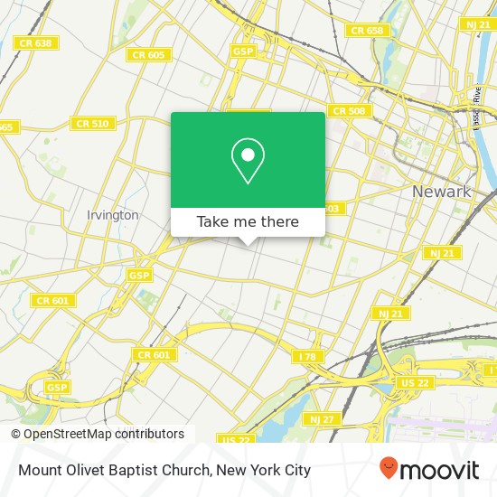 Mount Olivet Baptist Church map