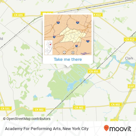 Mapa de Academy For Performing Arts