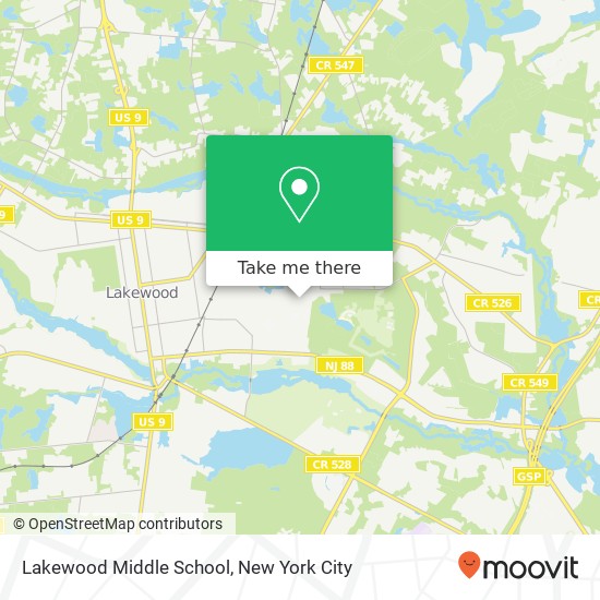 Mapa de Lakewood Middle School