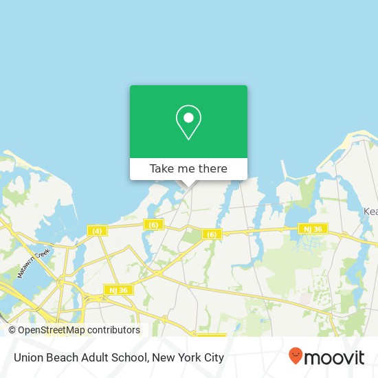 Union Beach Adult School map