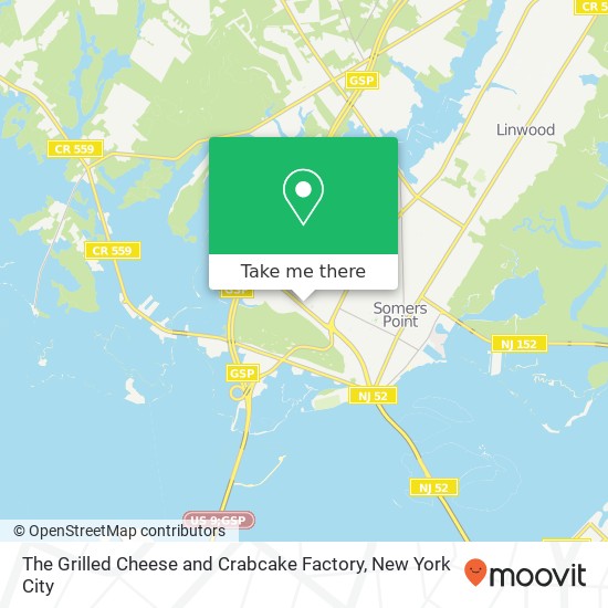 Mapa de The Grilled Cheese and Crabcake Factory
