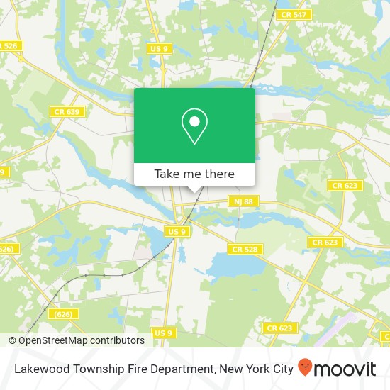 Mapa de Lakewood Township Fire Department