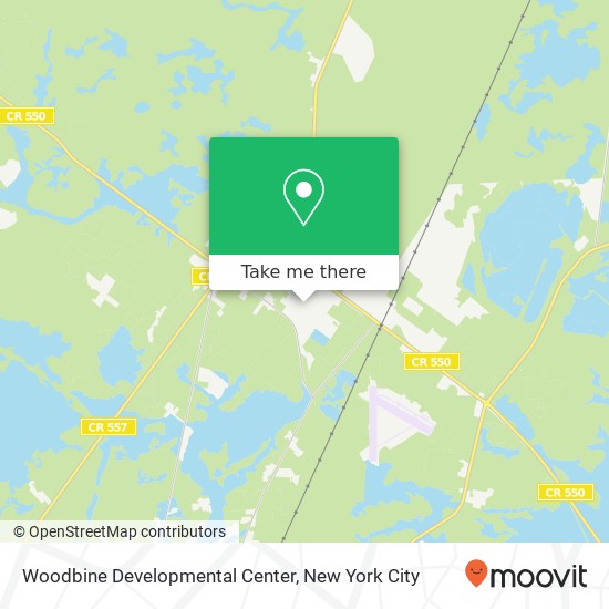 Woodbine Developmental Center map