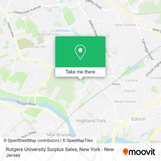 Rutgers University Surplus Sales map