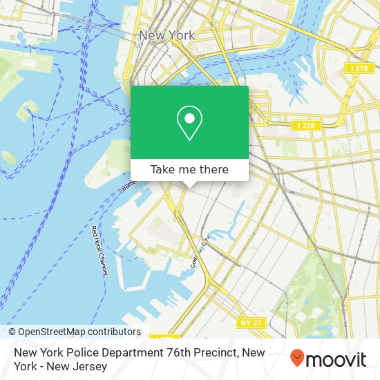 New York Police Department 76th Precinct map