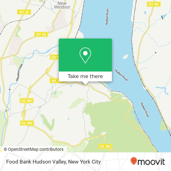 Food Bank Hudson Valley map