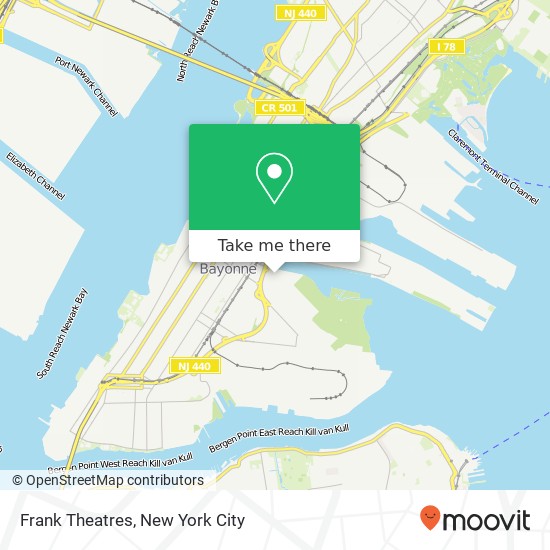 Frank Theatres map