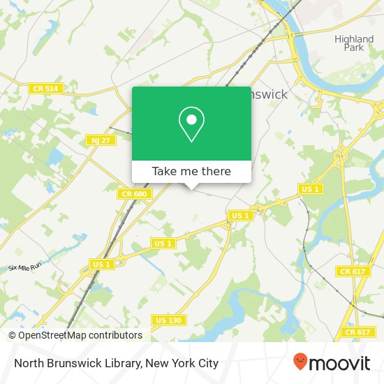 Mapa de North Brunswick Library