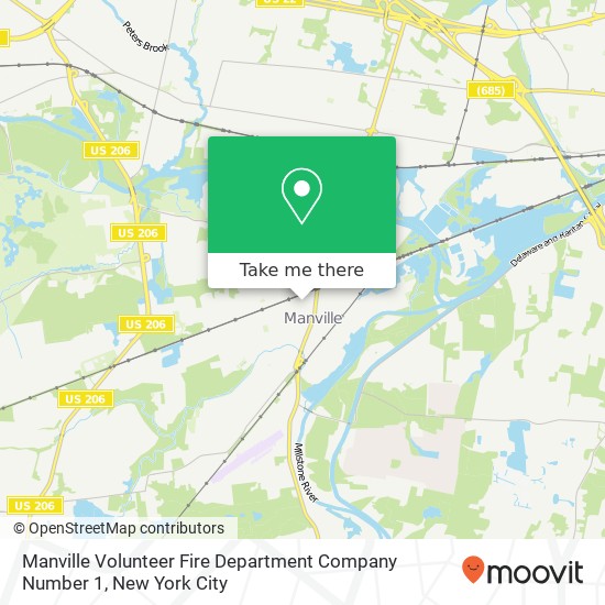 Mapa de Manville Volunteer Fire Department Company Number 1