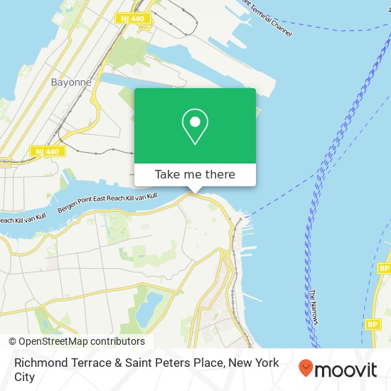 Richmond Terrace & Saint Peters Place map