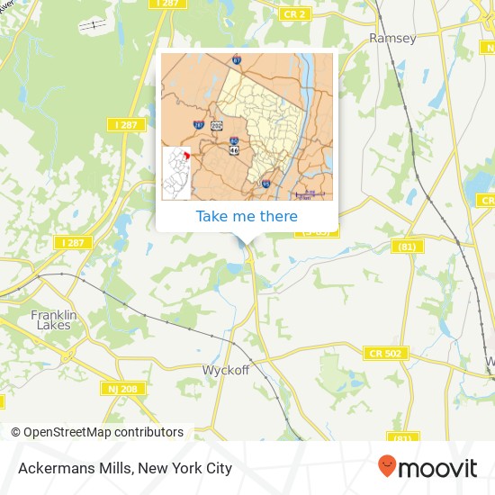 Ackermans Mills map