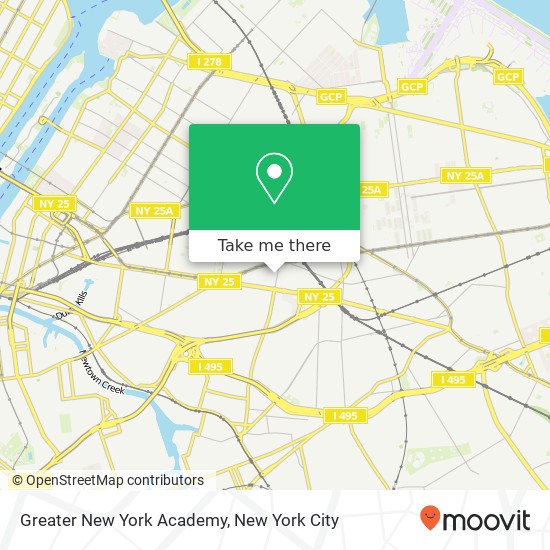 Greater New York Academy map