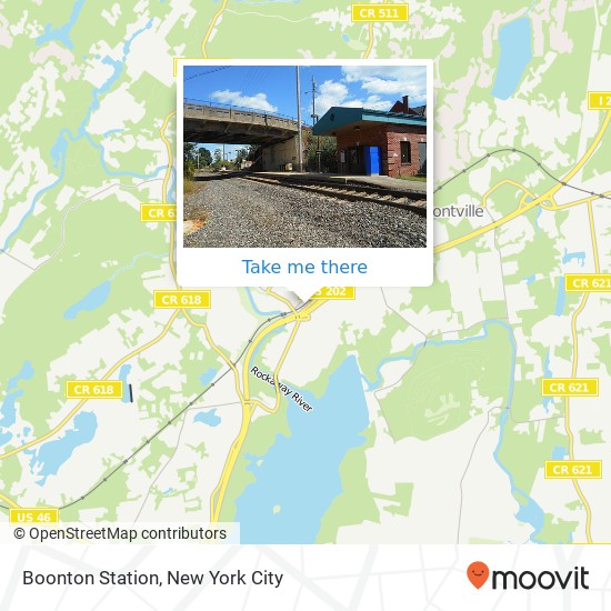 Boonton Station map