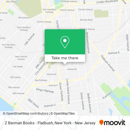 Mapa de Z Berman Books - Flatbush